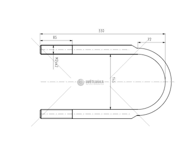 Třmen pera TRAILOR M24*2*145*330 CSY K-AZTR-0002