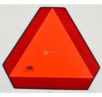 Trojúhelník pro pomalá vozidla kovový s gumovým chráničem