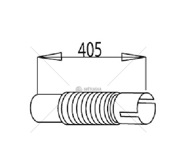 Trubka výfuku vstupní s pružným dílem 110/111x500 iveco t.tech, t.star 190-30/36, 220/240- 0023741_A