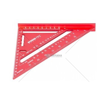 Truhlářský úhelník/trojúhelník 180mm, hliníkový STREND PRO
