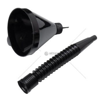 Trychtýř s rovnou trubkou 2 dílný černý AMiO-02005