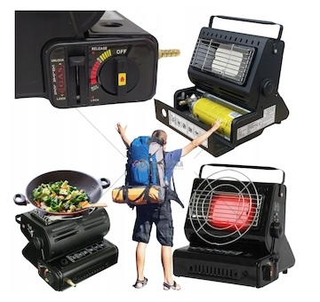 Turistický plynový vařič, kuchyně 2v1