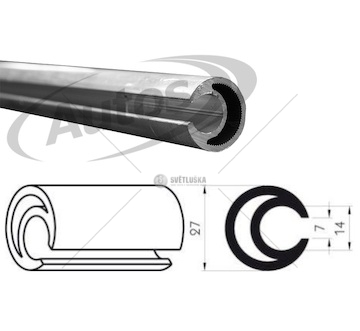 Tyč napínací střešní konstrukce 27x3000 al plachty kögel 0162539_A
