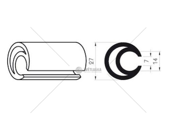 Tyč napínací střešní konstrukce 27x3300 al plachty kögel 0138768_A