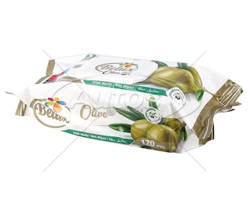 Ubrousky vlhčené na ruce s vůní oliv belux - 120 ks 0329473_A