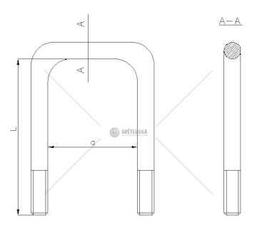 Úchyt do podlahy U 60MM MTX MTX-A035