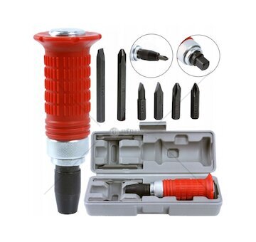 Úderový šroubovák s bity 6ks, 1/2