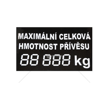 Univerzální štítek hmotnosti TAB HM