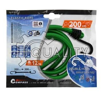 Upínač pružný 200 cm DOUBLE HOOK