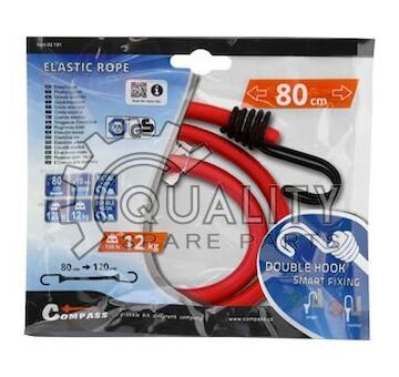 Upínač pružný 80 cm DOUBLE HOOK