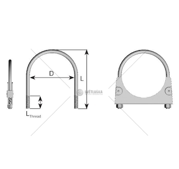 Upínač, výfukový systém DINEX DIN90067