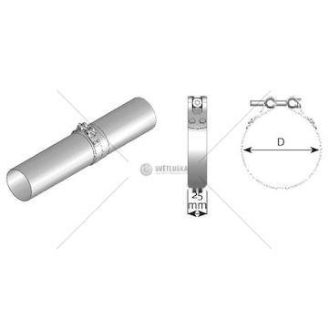 Upínač, výfukový systém DINEX DIN99892