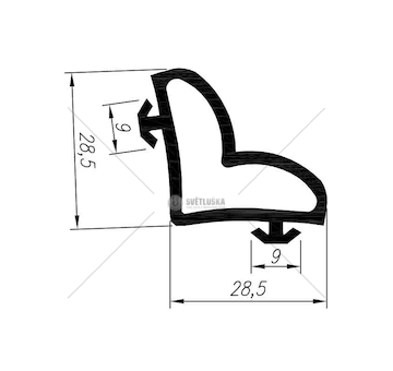 USZCZELKA NACZEPY 28,5*28,5  1782