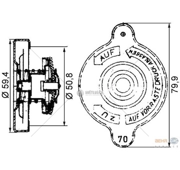 Uzávěr chladiče vody 0,7bar man, mercedes 0186935_A