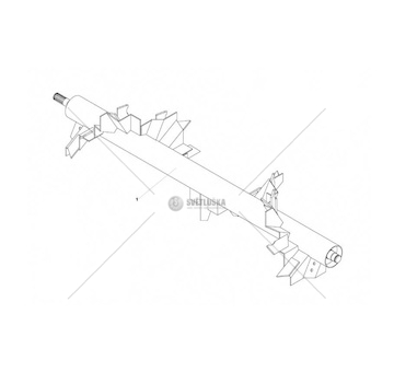 Válec podávací RA80,100,140 (š.2000mm na trubce) E94300392