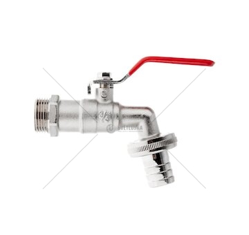 Ventil zahradní, vstup 3/4", výstup 3/4" + hadičník 3/4" - GEKO