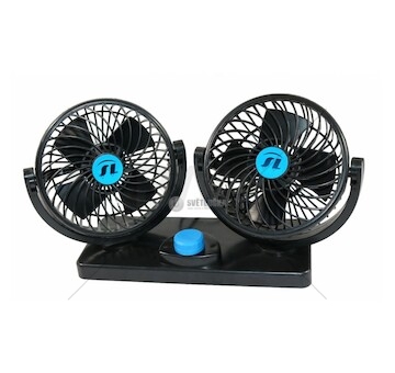 Ventilátor 12V 2x125mm (2x5
