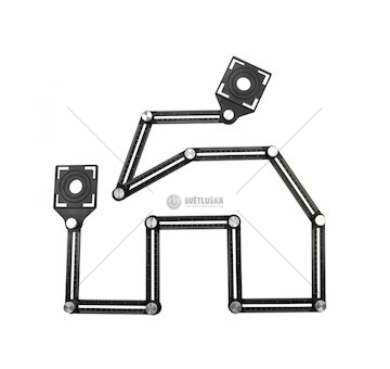 Víceúčelové dvanácti-dílné skládací pravítko GEKO