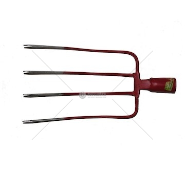 Vidle, 4 hroté, bez násady, červené MAR-POL