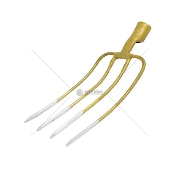 Vidle, 4 hroté, bez násady, žluté MAR-POL