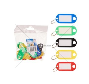 Visačka na klíče, 5 barev, sada 20 ks - GEKO