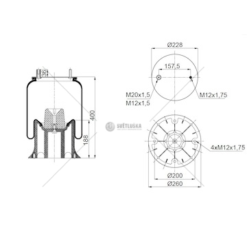 Vlnovec pérování kompletní - plastový zvon fruehauf 0022967_A