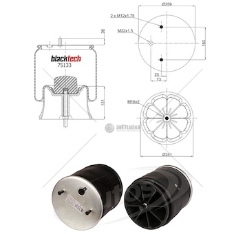 Vlnovec pérování kompletní - plastový zvon saf 2619v 0120899_A