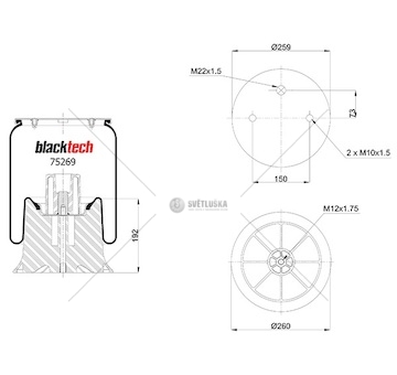 Vlnovec pérování kompletní - plastový zvon zn schmitz, saf 0069095_A
