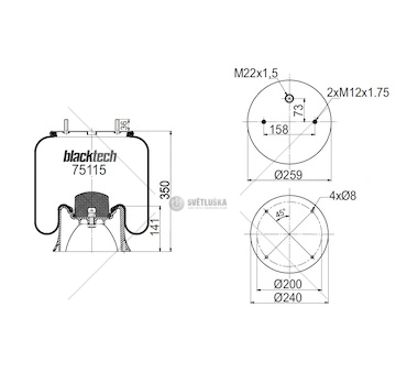 Vlnovec pérování rml75115cp plastový zvon saf 2618 0069075_A