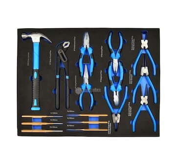 Vložka do zásuvky - kladivo, kleště a příslušenství, sada 16ks GEKO