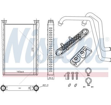 Vložka topení al 163x268x26mm mercedes actros mp4/mp5, antos, arocs, atego 3 0250518_A
