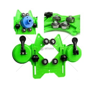 Vodící nastavitelná šablona pro korunky a vrtáky 4-83mm, s přísavkami MAR-POL