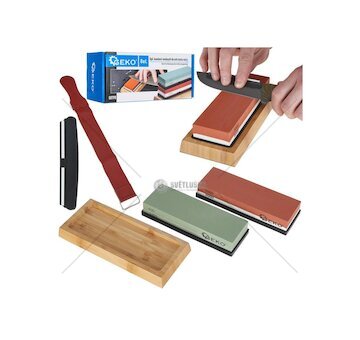 Vodní brusné kameny s příslušenstvím, sada 8 ks - GEKO