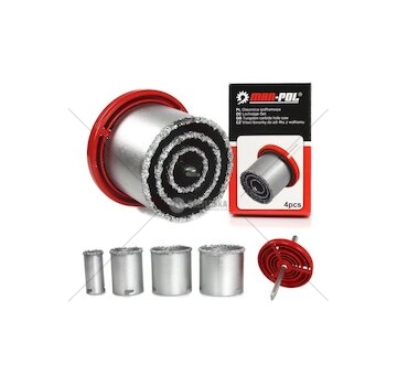 Vrtací korunky do zdi 4ks z wolframu MAR-POL