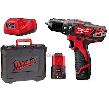 Vrtačka příklepová aku m12 bpd-202c 12v/1500 ot., 2x baterie 2.0ah, nabíječka + kufr 4933441940_A