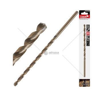 Vrták do kovu, extra dlouhý, 8,0×240 mm, HSS, DIN1869 - TVARDY