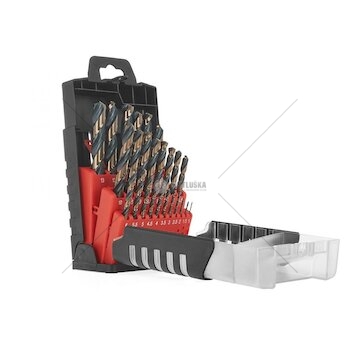 Vrtáky do kovu HSS, DIN 338, 1-13mm, sada 25ks TVARDY