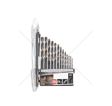 Vrtáky do kovu HSS, DIN 338, 2-8mm, sada 13ks TVARDY