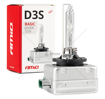 Výbojka D3S 35W 6000K xenonová AMiO BASIC