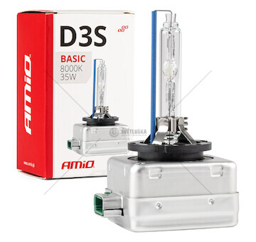 Výbojka D3S 35W 8000K xenonová AMiO BASIC