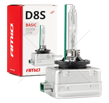 Výbojka D8S 35W 5000K xenonová AMiO BASIC