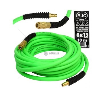 Vzduchová hadice s rychlospojkami 10m, 20bar, 6x13mm BJC
