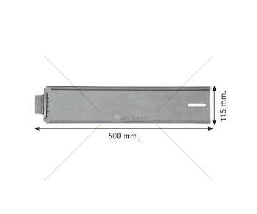 Warning Marking PORTATARGA C/CERNIERA 500X115MM INOX BICMA