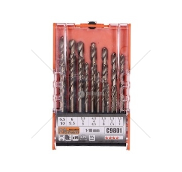 WIERTLA DO METALU 1-10MM KOBALT 19 ELEM.  C9801
