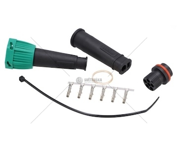 WTYCZKA BAJONET 6PIN PRAWA ZIELONA  WTYBAJONETP6PIN