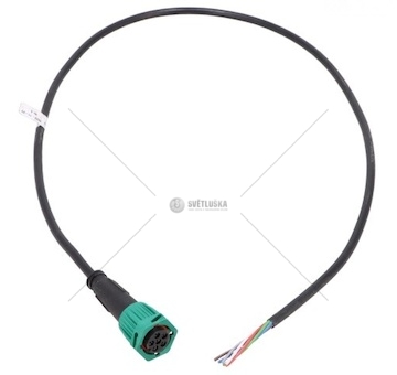 WTYCZKA BAJONET 6PIN PRAWA ZIELONA Z PRZEWODEM  WTYBAJONETP6PINM10