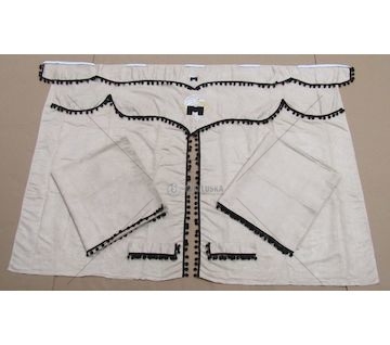 Záclonky kabiny MAN XXL/XL černé-koule  2007002750009