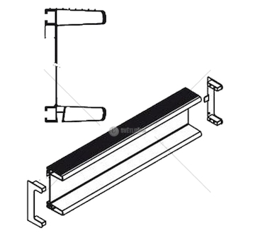 Zadní nárazník hliníkový L-2400 /3805630  563013