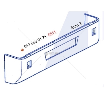 Zadní nárazník MB O404 TOURISMO POLMET P-0511