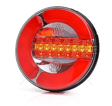 Zadní skupinová svítilna 3-funkce LED kulatá 12-24V WAS W153/1128